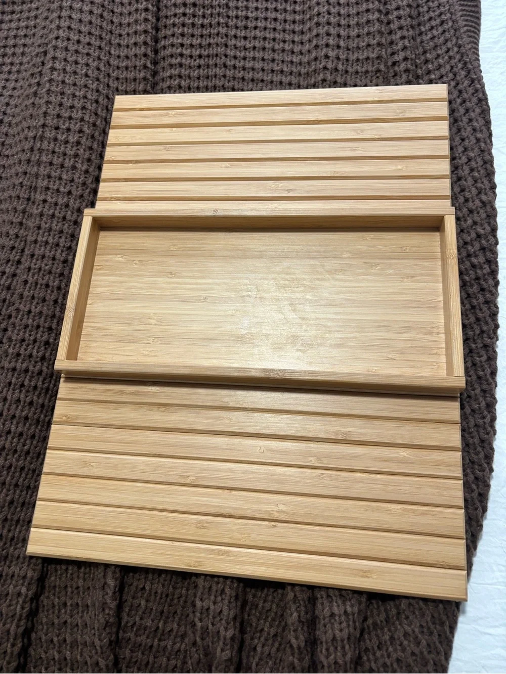 Bamboo Foldable Sofa Arm Tray - Natural
